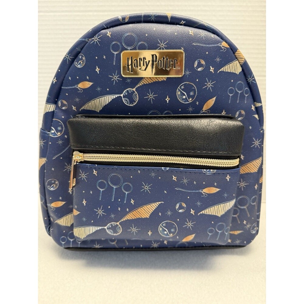 HARRY POTTER Quidditch Mini Backpack adjustable straps front zip pocket New